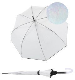 Knirps C.760 Stick Transparent Stardust Black