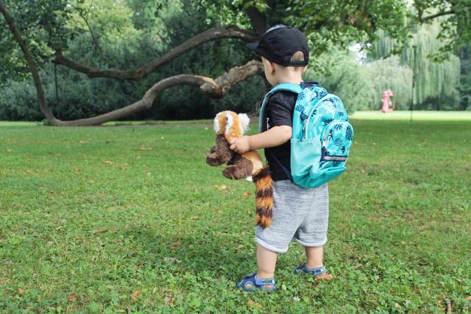 Zaino Vaude e panda di peluche