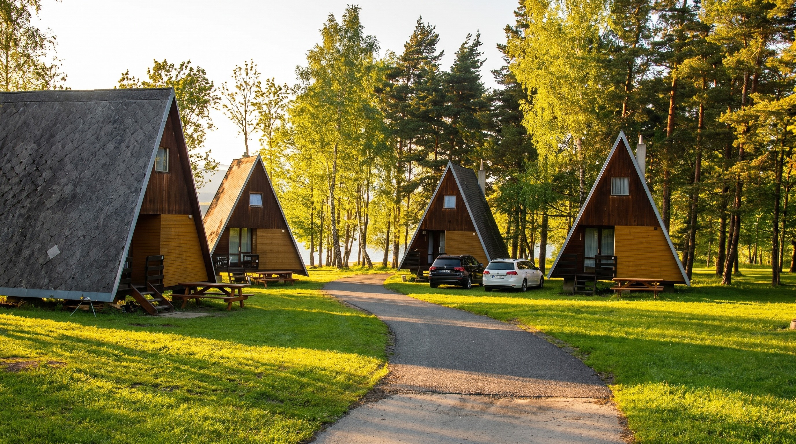 Camping Olšina sulle rive del lago di Lipno